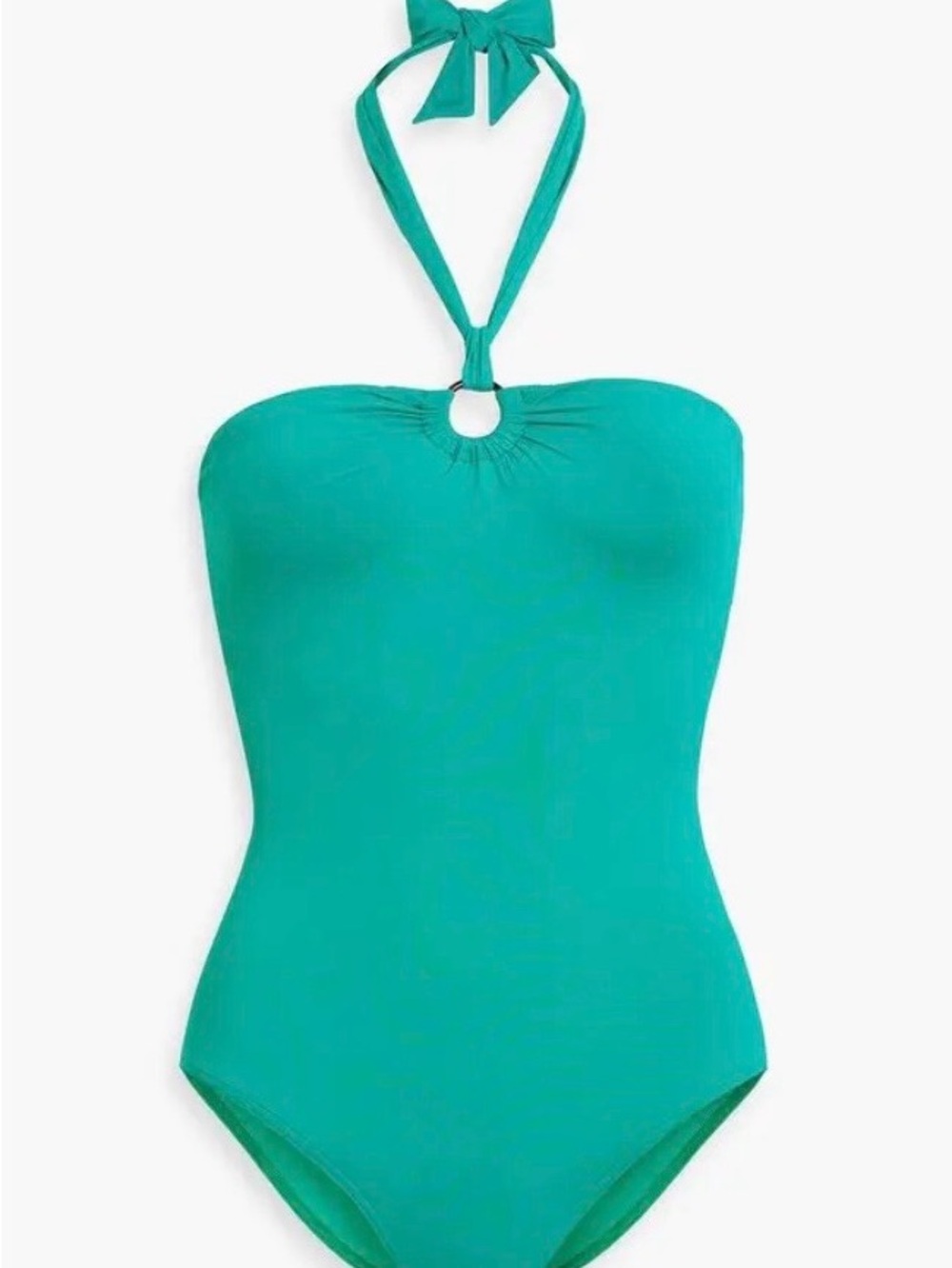 Iris & Ink Teal Halter One-Piece Swimsuit